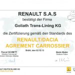 Zertifizierung von Renault