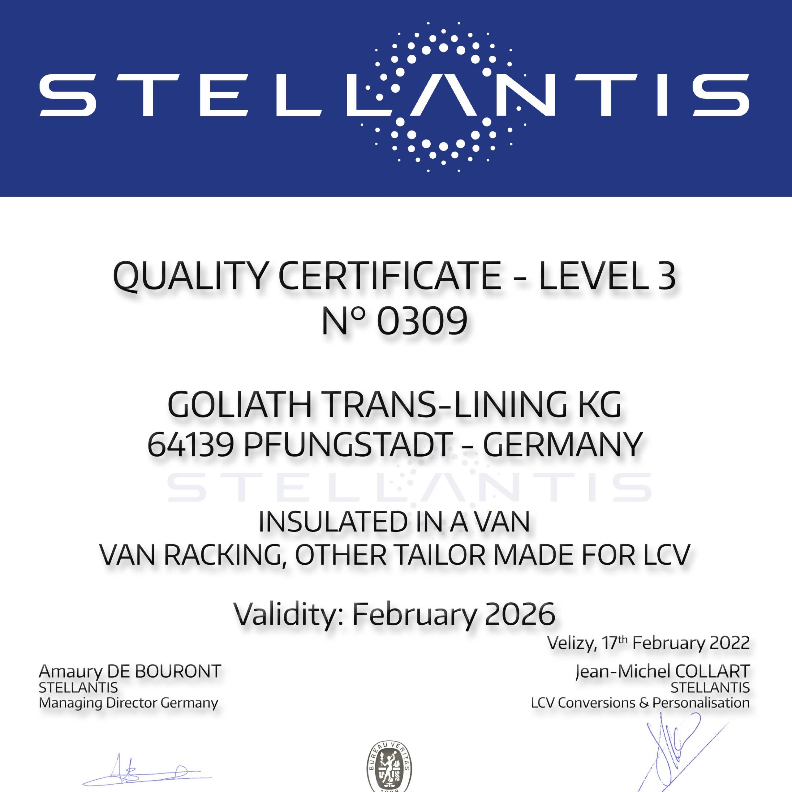 Stellantis Zertifizierung